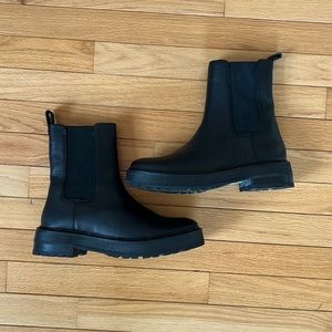 Abercrombie and Fitch Black Leather Boots